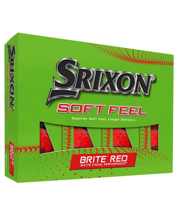 Srixon Soft Feel Brite Red Golf Balls (12 Balls) 