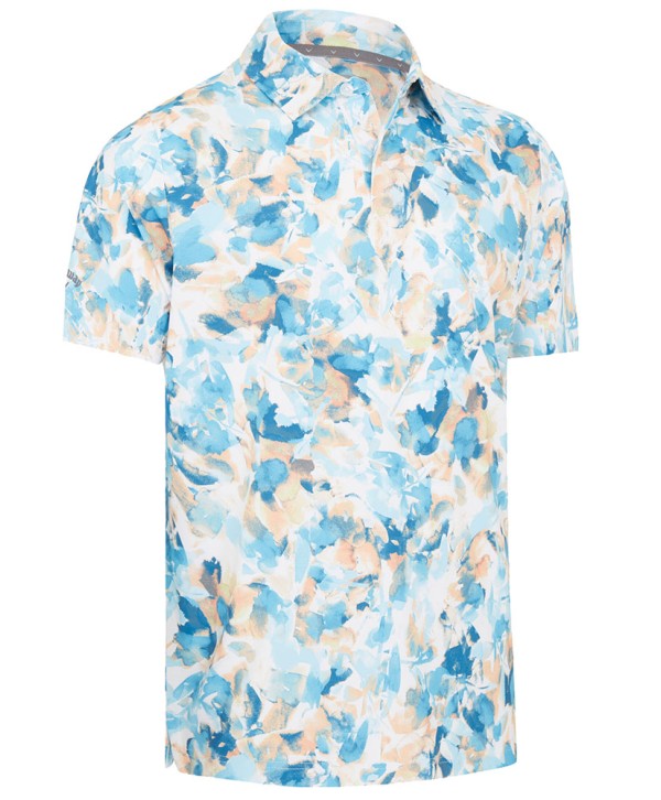 Callaway Mens X-Ray Floral Print Polo Shirt