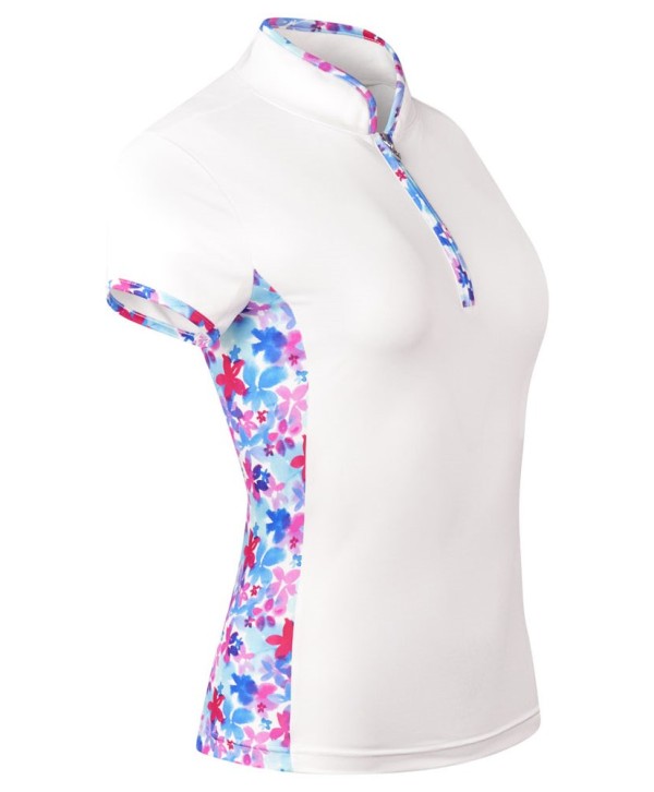 Pure Golf Ladies Bliss Watercolour Daydream Cap Sleeve Polo Shirt