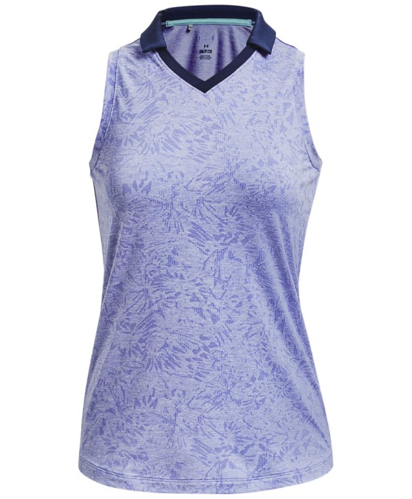 Under Armour Ladies Playoff Floral Jacq Sleeveless Polo Shirt