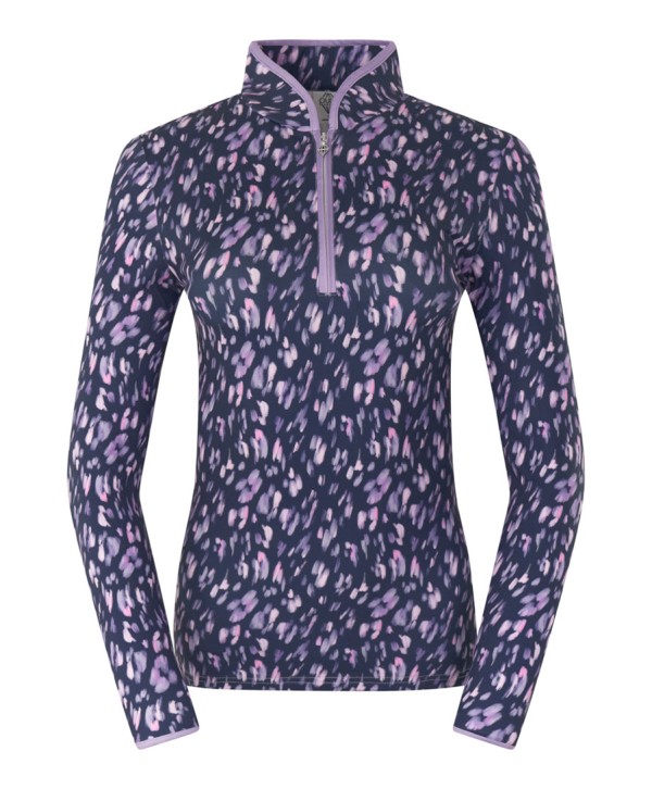 Pure Golf Ladies Ashlea Long Sleeve Zip Top - Lavender Flurry