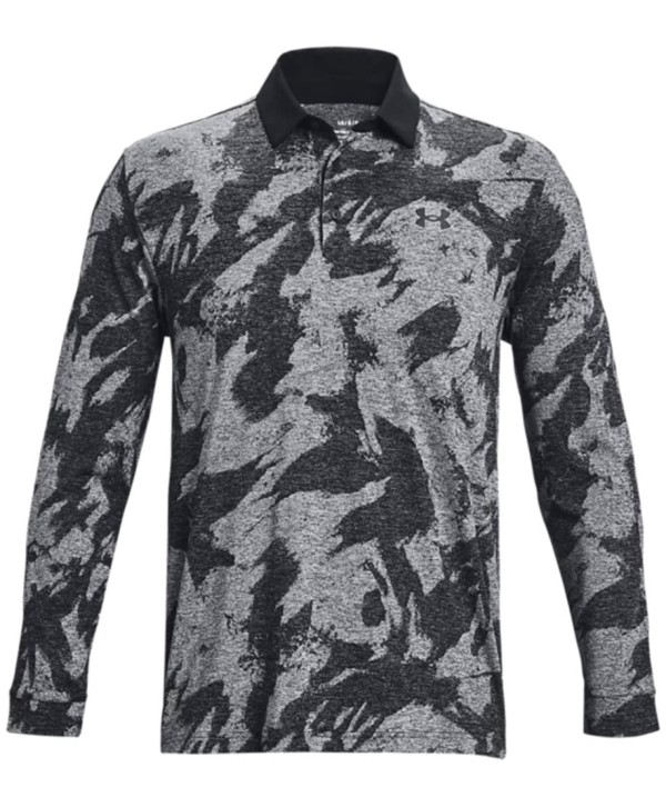 Under Amour Mens Playoff Jacquard Long Sleeve Polo Shirt