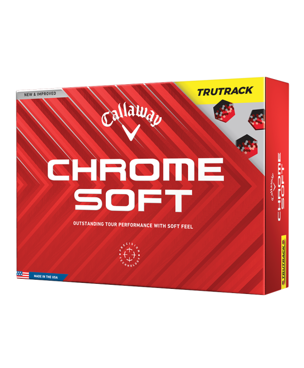 Callaway Chrome Soft TruTrack Yellow Golf Balls (12 Balls) 2024