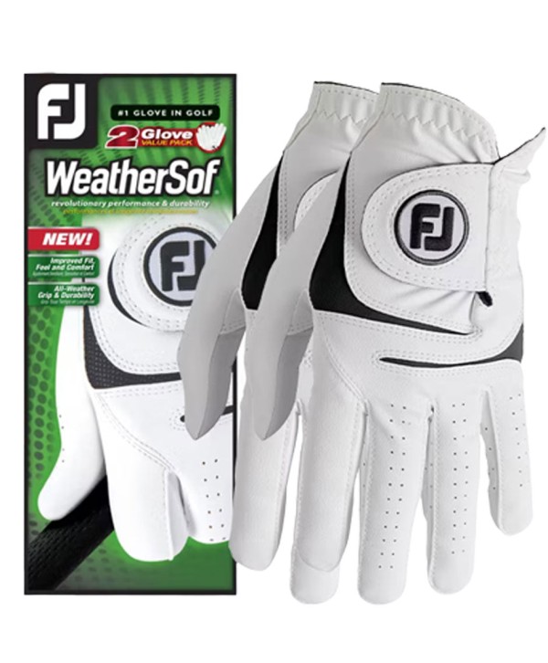 FootJoy Mens WeatherSof Golf Gloves - 2 Pack 2018