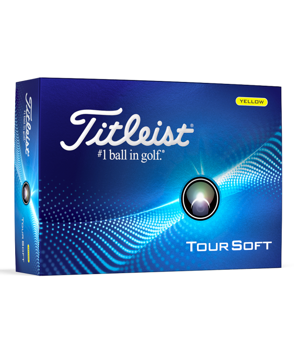 Titleist Tour Soft Yellow Golf Balls (12 Balls) 2024