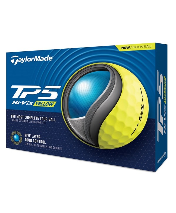 Golfové míčky TaylorMade TP5 Yellow (12 ks)