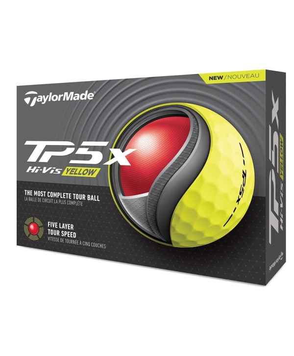 Golfové míčky TaylorMade TP5x Yellow (12 ks)