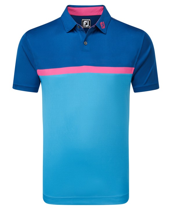 Pánske golfové tričko FootJoy Colour Block Interlock