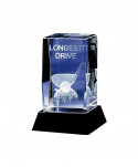 Crystal Longest Drive Golf Trophy