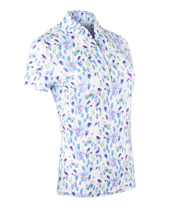 Pure Golf Ladies Aria Cap Sleeve Polo Shirt - Opal Wish