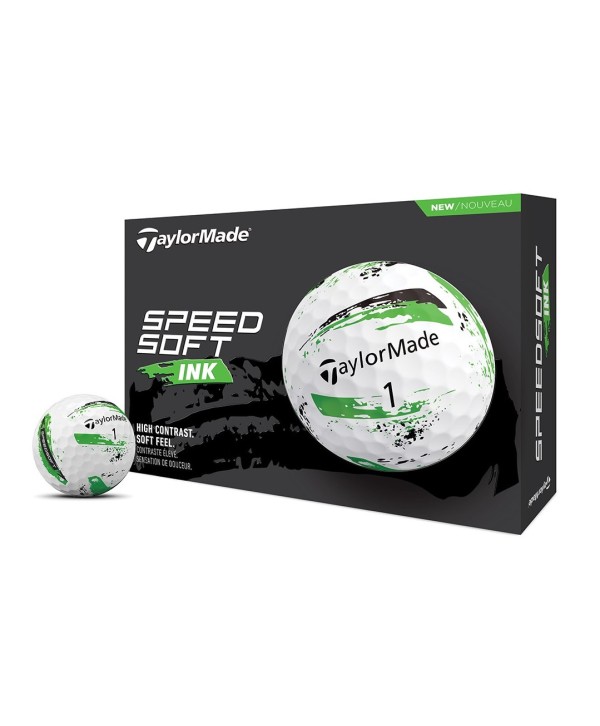 Golfové míčky TaylorMade SpeedSoft INK Green (12 ks)