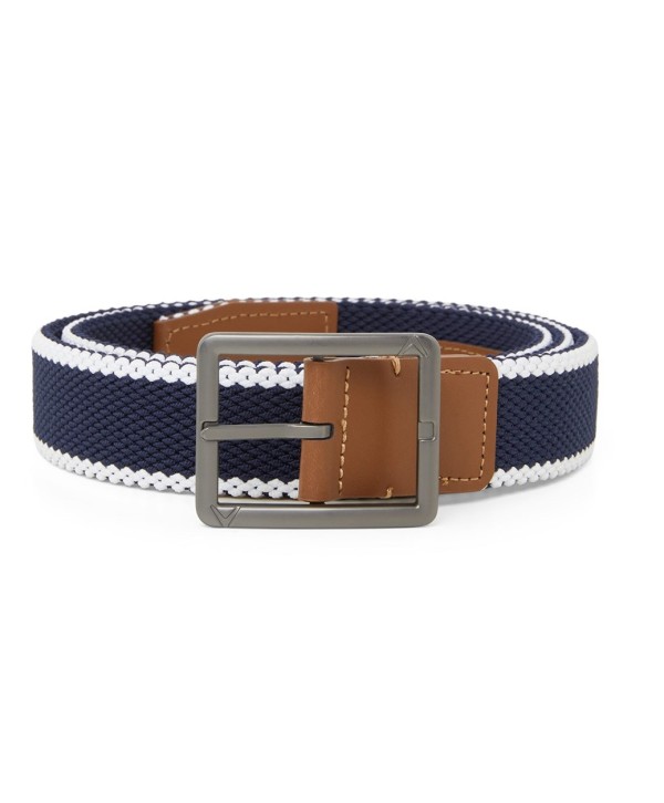 Callaway Mens Striped Stretch Braided Belt