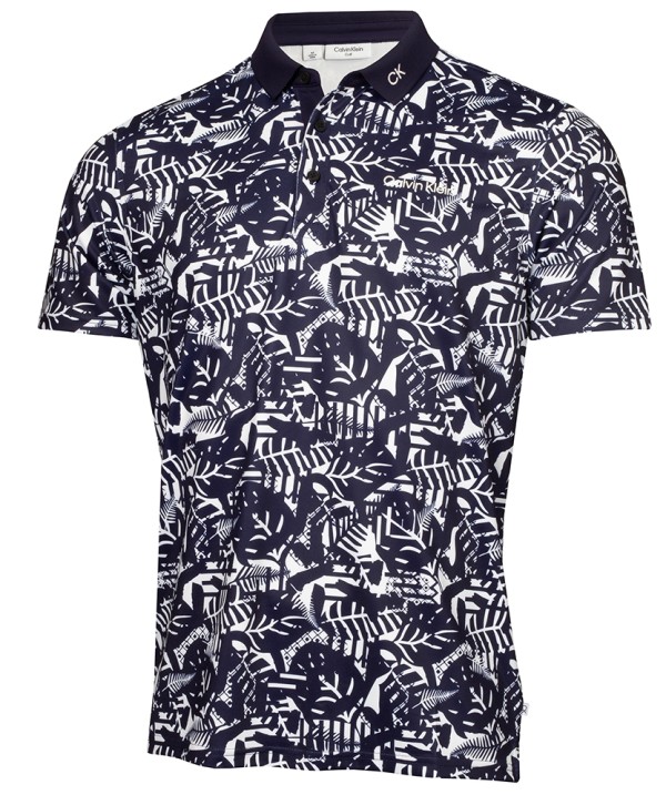 Pánske golfové tričko Calvin Klein Treble Abstract Print