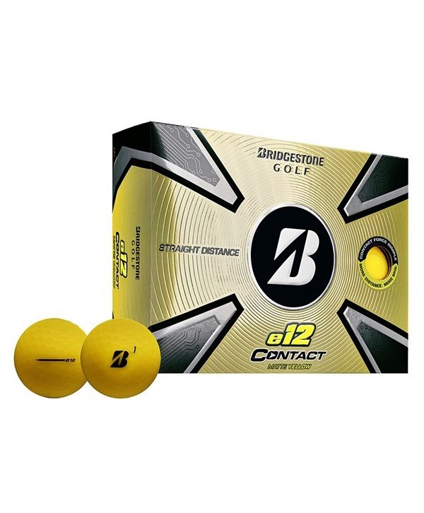 Bridgestone e12 Contact Matte Yellow Golf Balls (12 Balls)