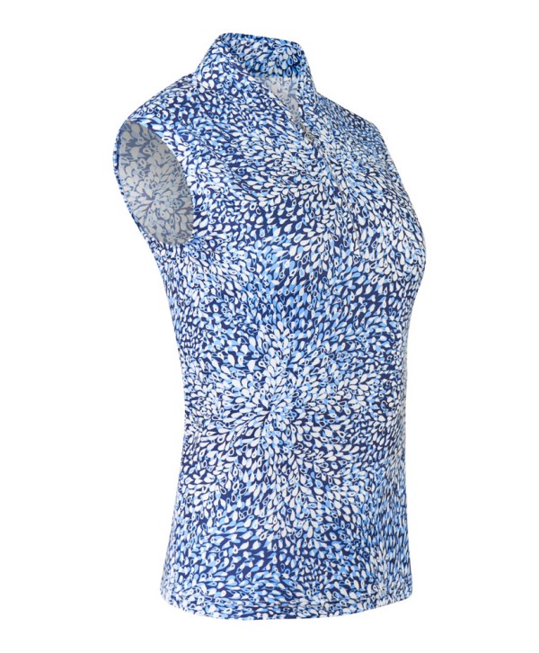 Pure Golf Ladies Rise Sleeveless Polo Shirt - Peardrop Sapphire