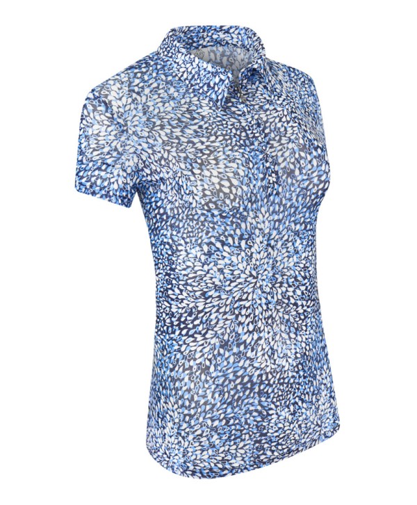 Pure Golf Ladies Rise Cap Sleeve Polo Shirt - Ethereal Bouquet