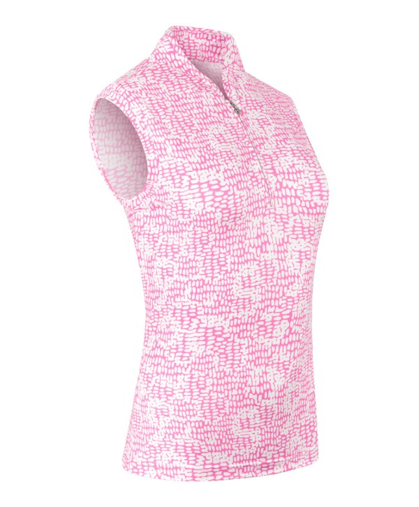 Pure Golf Ladies Rise Sleeveless Polo Shirt - Candy Pebble