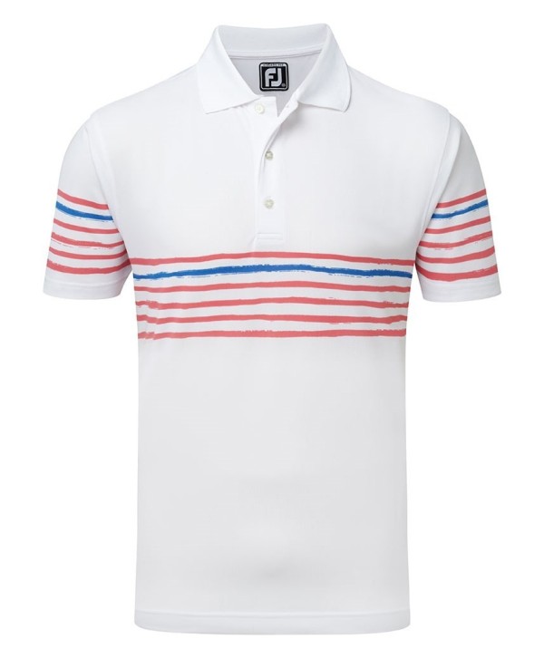Dětské golfové triko FootJoy Stretch Pique with Painted Stripes Polo