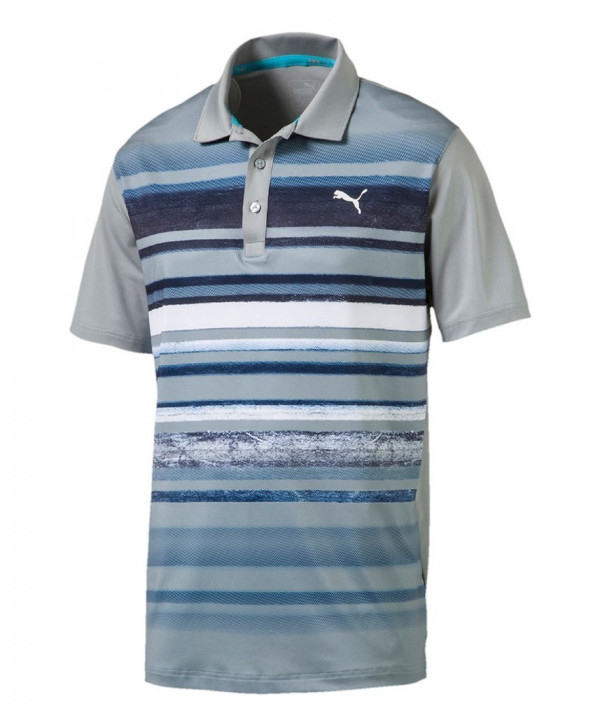 Pánské golfové triko Puma Washed Stripe Polo Shirt