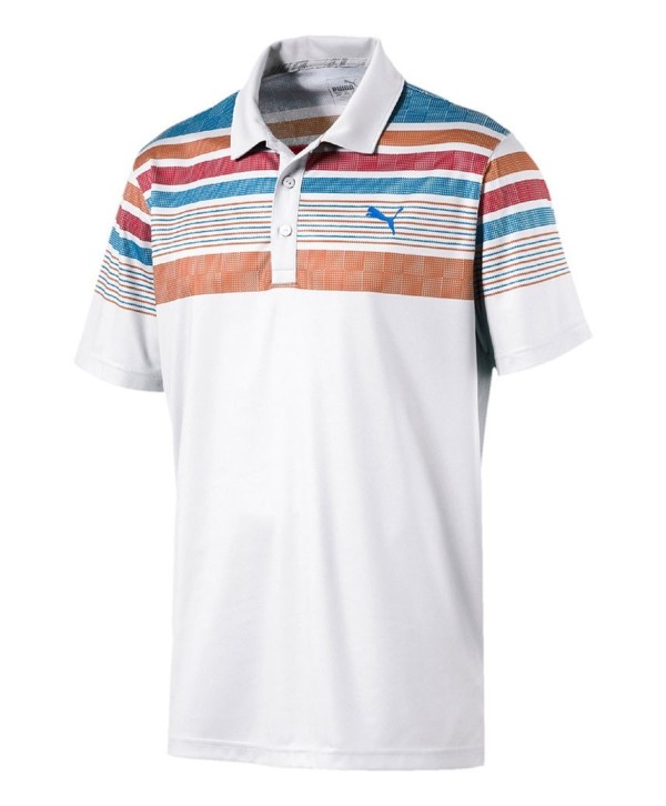 Puma Golf Mens Jersey Stripe Polo Shirt