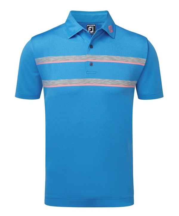 FootJoy Mens Stretch Lisle Colour Block with Double Space Dye Polo Shirt
