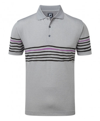 FootJoy Mens Stretch Pique with Painted Stripes Polo Shirt