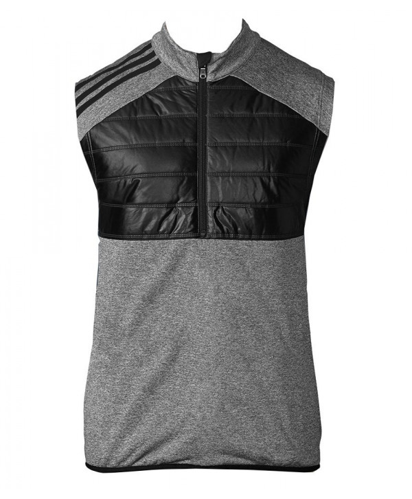 Adidas Mens ClimaHeat Quilted Half Zip Vest