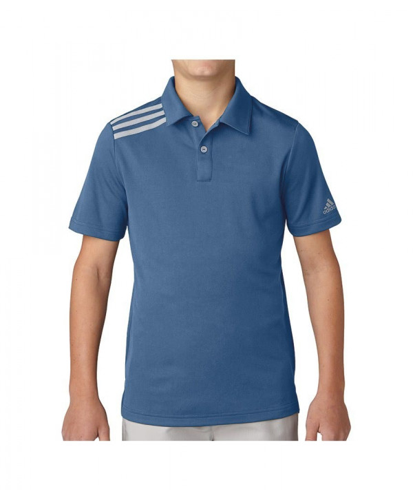 Dětské golfové triko Adidas 3-Stripes Solid 2018
