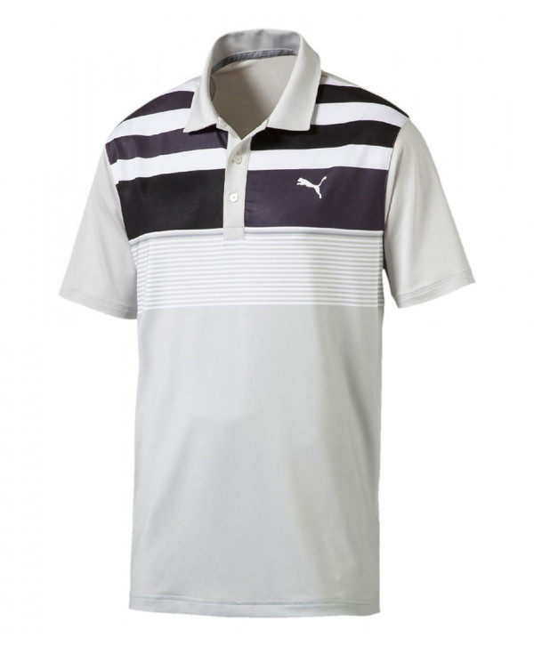 Puma Golf Mens Road Map Asym Polo Shirt