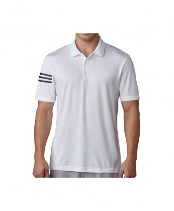 adidas Mens ClimaCool 3 Stripes Club Crestable Polo Shirt