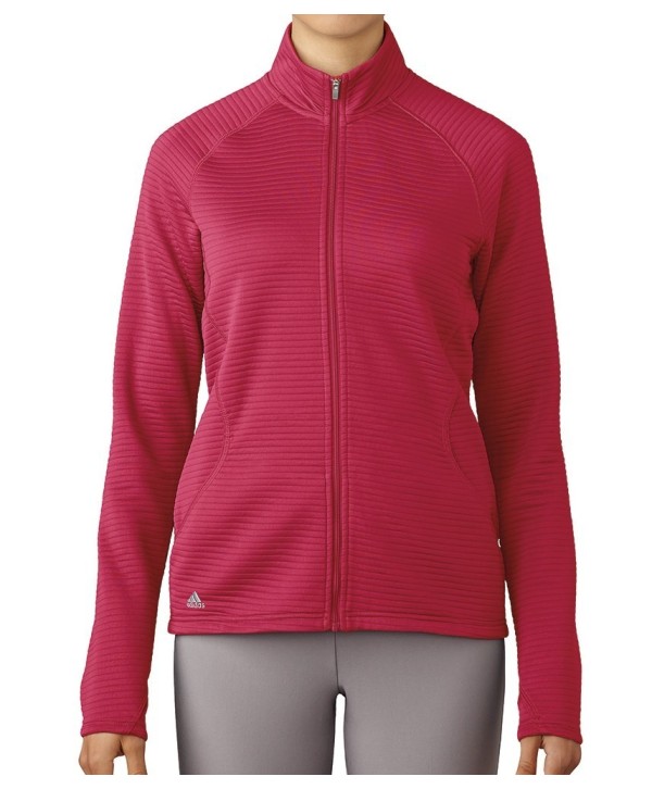 Dámská golfová mikina Adidas Essentials 3 Stripes Full Zip Layering Top 2017