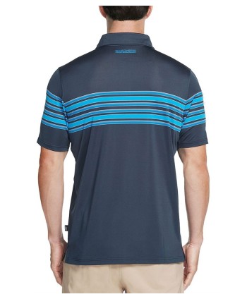 Pánské golfové triko Skechers Club Face Stripe Polo Shirt 2018