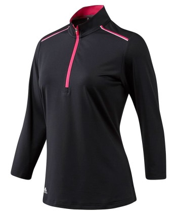 adidas Ladies Quarter Sleeve Zip Polo Shirt