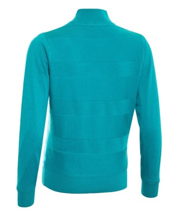 Green Lamb Ladies Gabi Raised Stitch Lined Half Zip Sweater