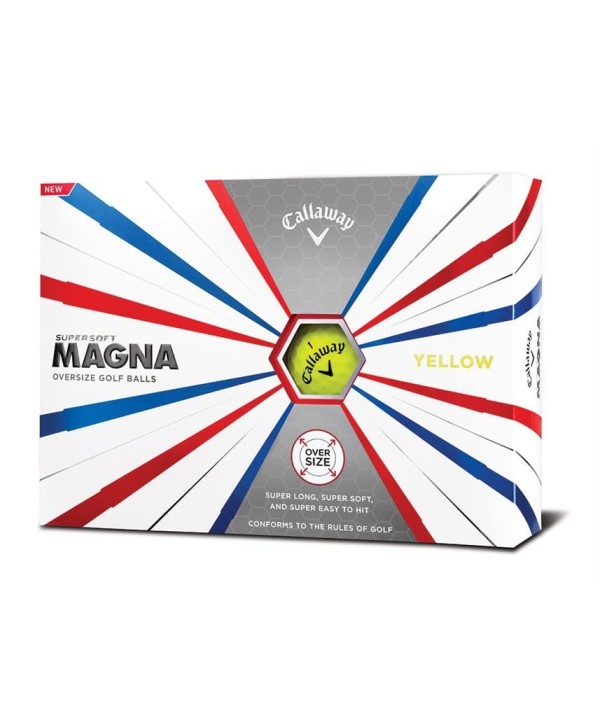 Golfové míčky Callaway Supersoft Magna - žluté