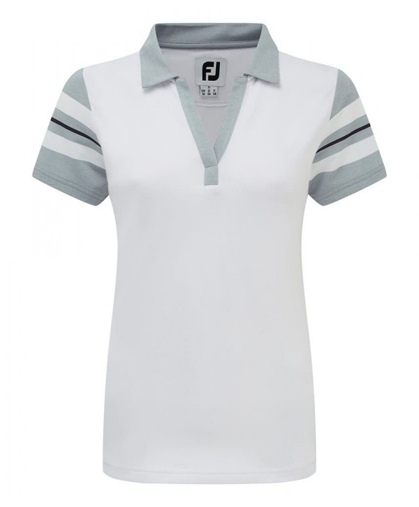 Dámské golfové triko FootJoy Baby Pique Sleeve Stripe
