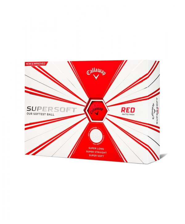 Dámské golfové míčky Callaway Supersoft Red 2019
