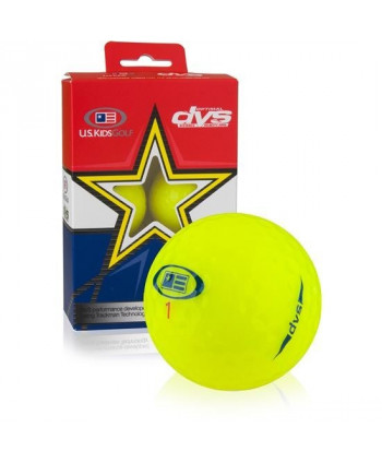 Dětské golfové míčky US Kids DVS, žluté (6 ks)