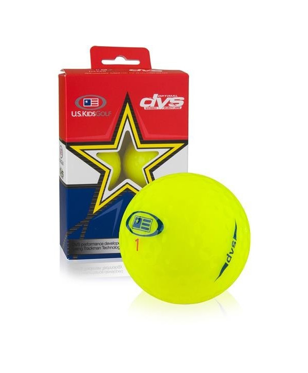 Dětské golfové míčky US Kids DVS, žluté (6 ks)