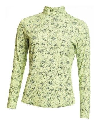 Green Lamb Ladies Fortuna Raglan Long Sleeve Polo Shirt