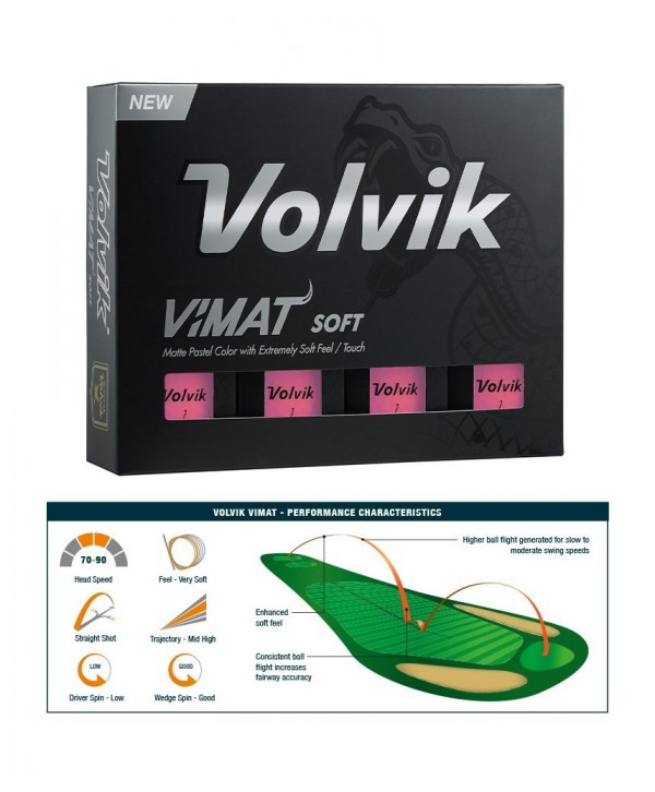 Golfové loptičky Volvik VIMAT Colour (12 ks)