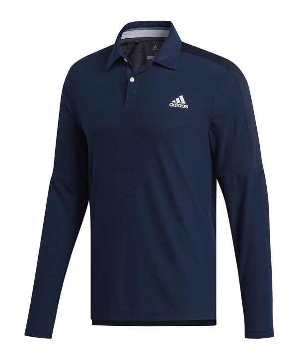 adidas Mens Sport Long Sleeve Polo Shirt