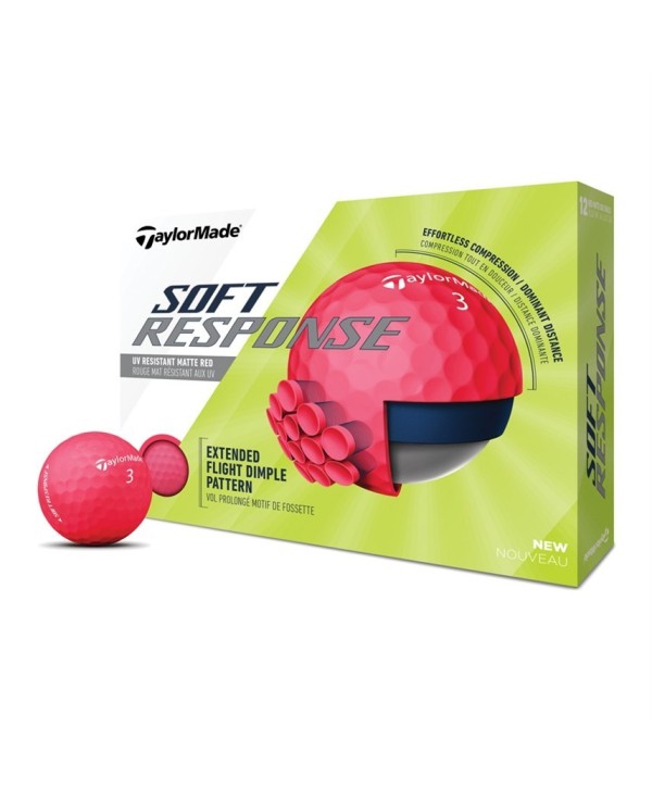 TaylorMade Soft Response Matt Yellow Golf Balls (12 Balls)