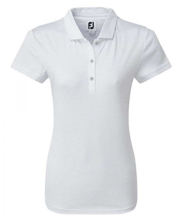 FootJoy Ladies Micro Interlock Princess Seam Cap Sleeve Polo Shirt