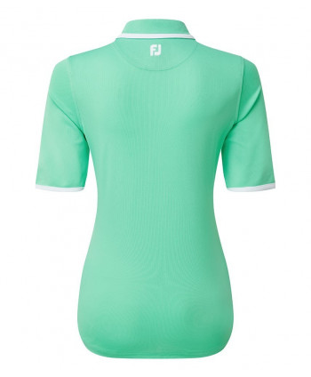 FootJoy Ladies Placket Pique Half Zip Short Sleeve Polo Shirt