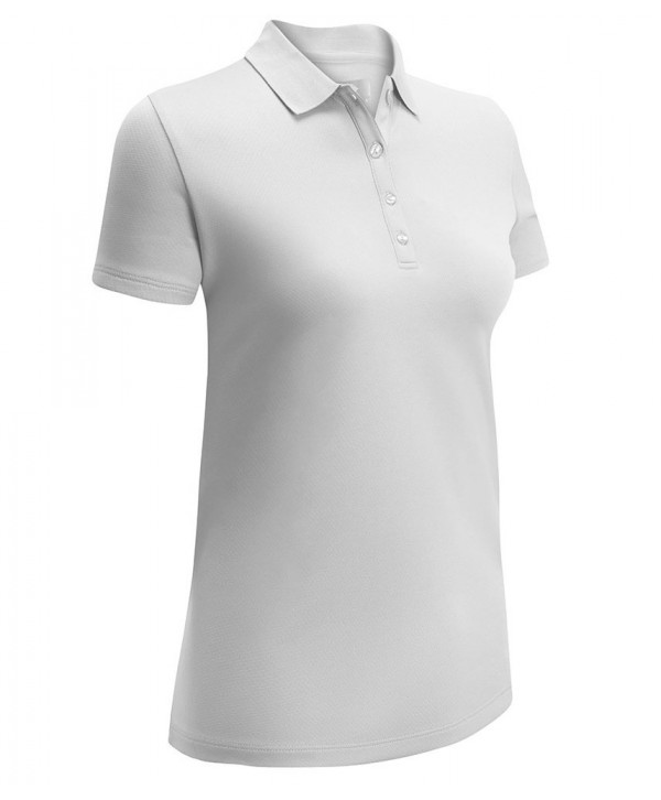 Callaway Ladies Tonal Floral Stripe Mock Polo Shirt