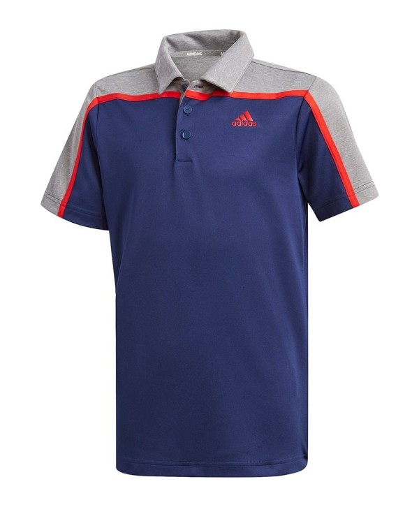 Detské golfové tričko Adidas Heathered Colour Blocked