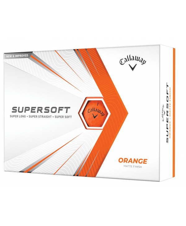 Golfové loptičky Callaway Supersoft Matte Orange (12 ks)