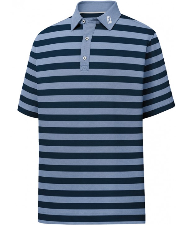Pánske golfové tričko FootJoy Pique Rugby Stripe