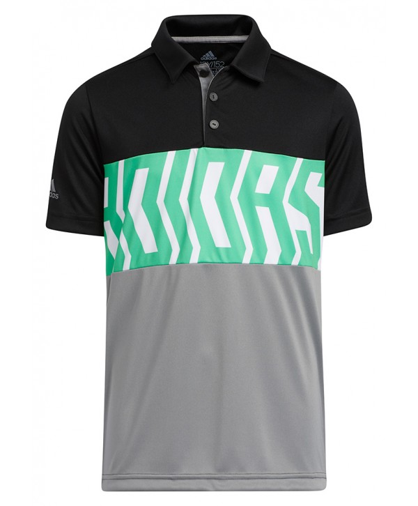 Detské golfové tričko Adidas Print Colour Blocking